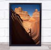 Wave Curve Rock Climb Shadow Arizona Up Wall Art Print