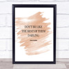 Coco Chanel Don't Be Like The Rest Of Them Quote Poster Print