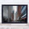 City Oppression Blurry Double Exposure Wall Art Print