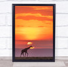 Giraffe Under Sunshine wildlife animal Wall Art Print