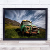 Green Truck Old Broken Rusty Abandoned Wall Art Print
