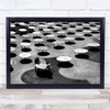 Multiple circular Tables shadow people Wall Art Print