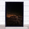 Night Earth Broken mountain starry sky Wall Art Print