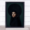 Noora woman large round head wear pose Wall Art Print