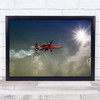 Poland Flying To The Sun red aeroplane Wall Art Print