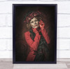 Portrait Fine Art Painting Lady In Red Wall Art Print