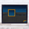 Frame Yellow Geometry Shapes Abstract Wall Art Print