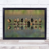 Panoramic Flock Ducks Wildlife Nature Wall Art Print