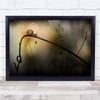 Rollercoaster snail on branch flowers Wall Art Print