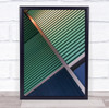 Shades Of Green abstract architecture Wall Art Print