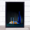 Still Life With Blue Bottle And Balls Wall Art Print