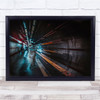 Underground Man Trains Light Exposure Wall Art Print