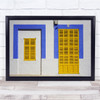 Yellow window white door Architecture Wall Art Print