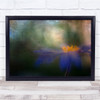 Blue Painting Macro Close-Up Flowers Wall Art Print