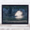 Killer Whale Blowing Water Cliff Sea Wall Art Print