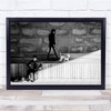 People playing accordion playing Dog Wall Art Print