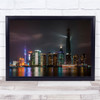 Shanghai Skylines At Night Cityscape Wall Art Print