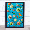 Sweet Pattern Cupcake colourful food Wall Art Print