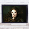 Woman Portrait brown eyes brown hair Wall Art Print