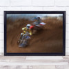 Action Race Blurry Motion Dirt Bike Wall Art Print