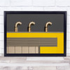 Bending Pipes Yellow Building Vents Wall Art Print