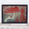 Endangered Natural Red Root Pattern Wall Art Print