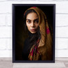 Heliya woman head robe staring pose Wall Art Print