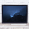 Moonlight Night Trees Woodded Misty Wall Art Print