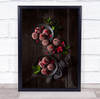 Raspberry Chocolate Crinkle Cookies Wall Art Print