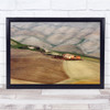 Slovenia field countryside building Wall Art Print