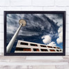 Street Lamp Sky Architecture Clouds Wall Art Print