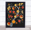 Teatime Tree artistic oranges fruit Wall Art Print