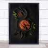 Dark Chocolate And Nectarine Roses Wall Art Print