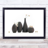 Flowers Vase Still Life oval stone Wall Art Print