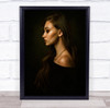 Kasia profile woman long hair pose Wall Art Print