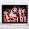 Landscape Flamboyance of Flamingos Wall Art Print