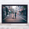 Akihabara Man And Women In Street Wall Art Print