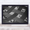 City Walk Patterns Squares People Wall Art Print