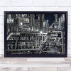 Jungle Of Pipe metal work factory Wall Art Print