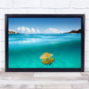 Sea Jellyfish Summer Italy Yellow Wall Art Print