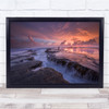 sunrise rocky sea scape rock pool Wall Art Print