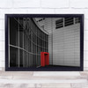 The Red Door Architecture Windows Wall Art Print