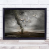 Tornado Women birds windy twister Wall Art Print