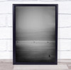 Bike Path grey Seaview landscape Wall Art Print