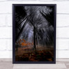 Farewell From Autumn eerie trees Wall Art Print