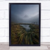 Fog Magic grass overgrown bridge Wall Art Print