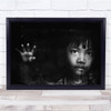 Two children Hand on glass Asian Wall Art Print