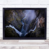 Valeey Waterfalls River Mountain Wall Art Print