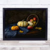 Basket Pumpkin Apple Fall fruit Wall Art Print