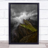Explosion mountains grey clouds Wall Art Print